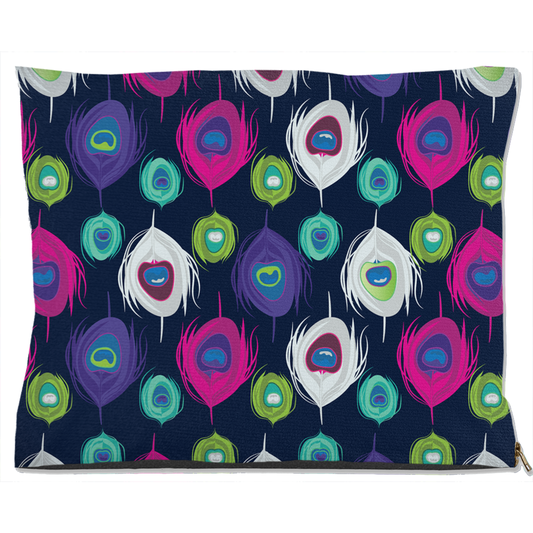 Peacock Splash Dog Bed