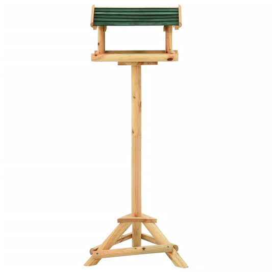 NNEVL Bird Feeder with Stand 37x28x100 cm Solid Fir Wood