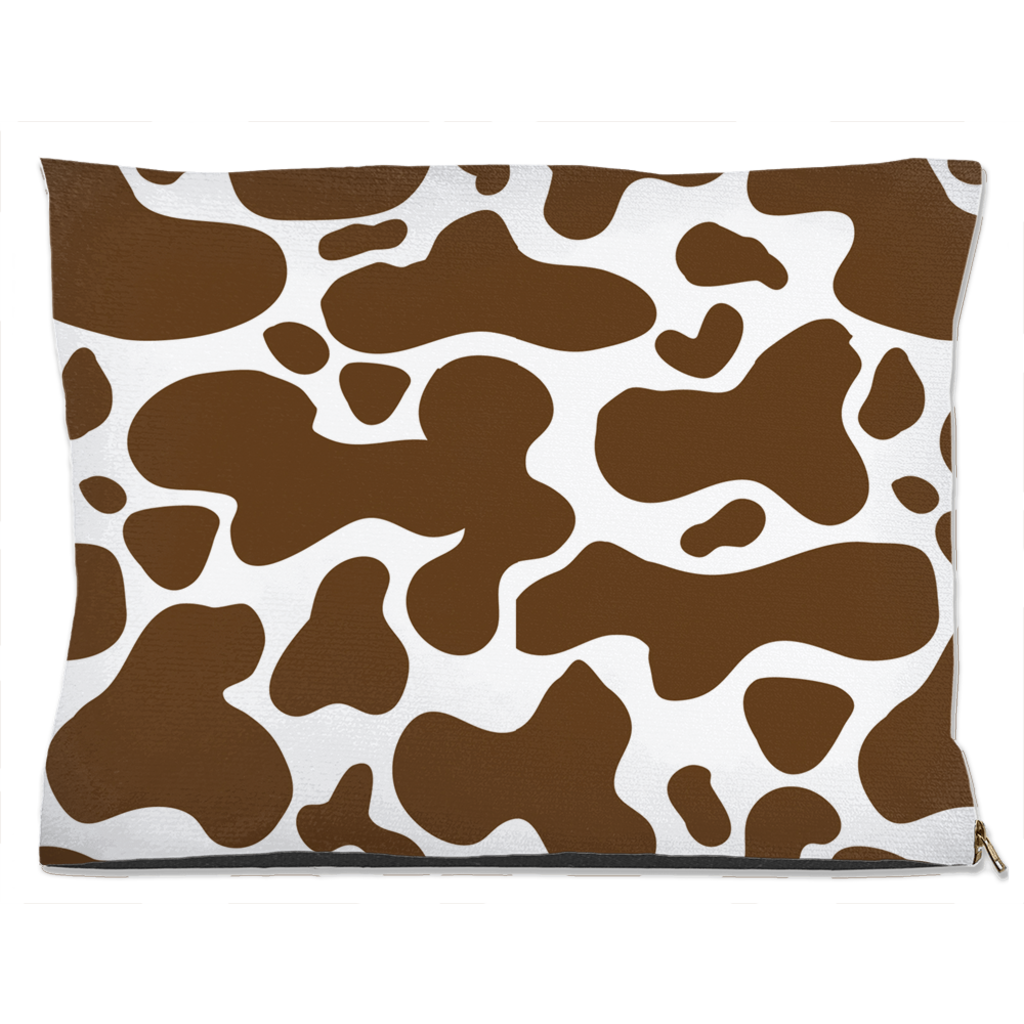Cowhide Brown Dog Bed