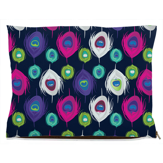 Peacock Splash Dog Bed