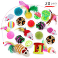20-Piece Set Of Hilarious Plush Cat Toys With Funny Cat Stick And Sisal Mouse
