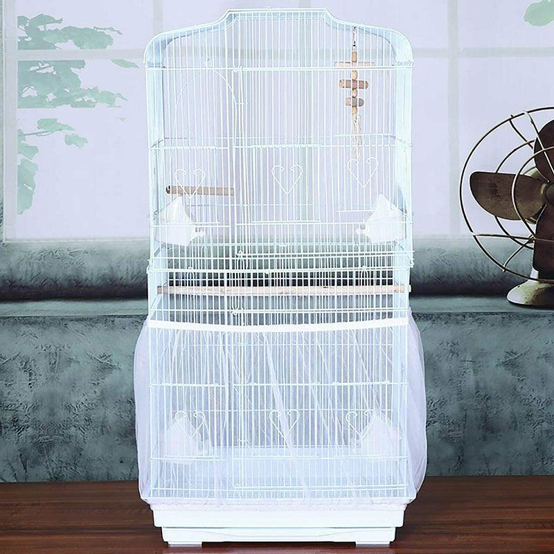 L Size Shell Skirt Mesh Cover Pet Bird Cage Guard Nylon Net Seed Catcher