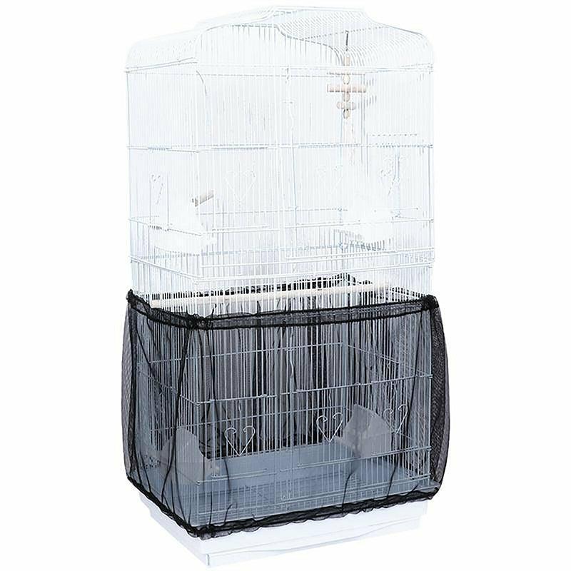 L Size Shell Skirt Mesh Cover Pet Bird Cage Guard Nylon Net Seed Catcher