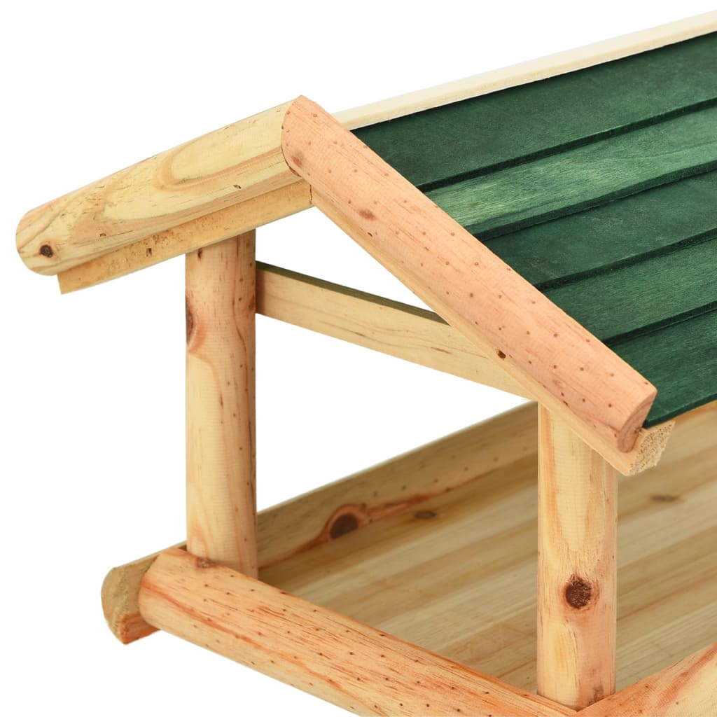 NNEVL Bird Feeder with Stand 37x28x100 cm Solid Fir Wood