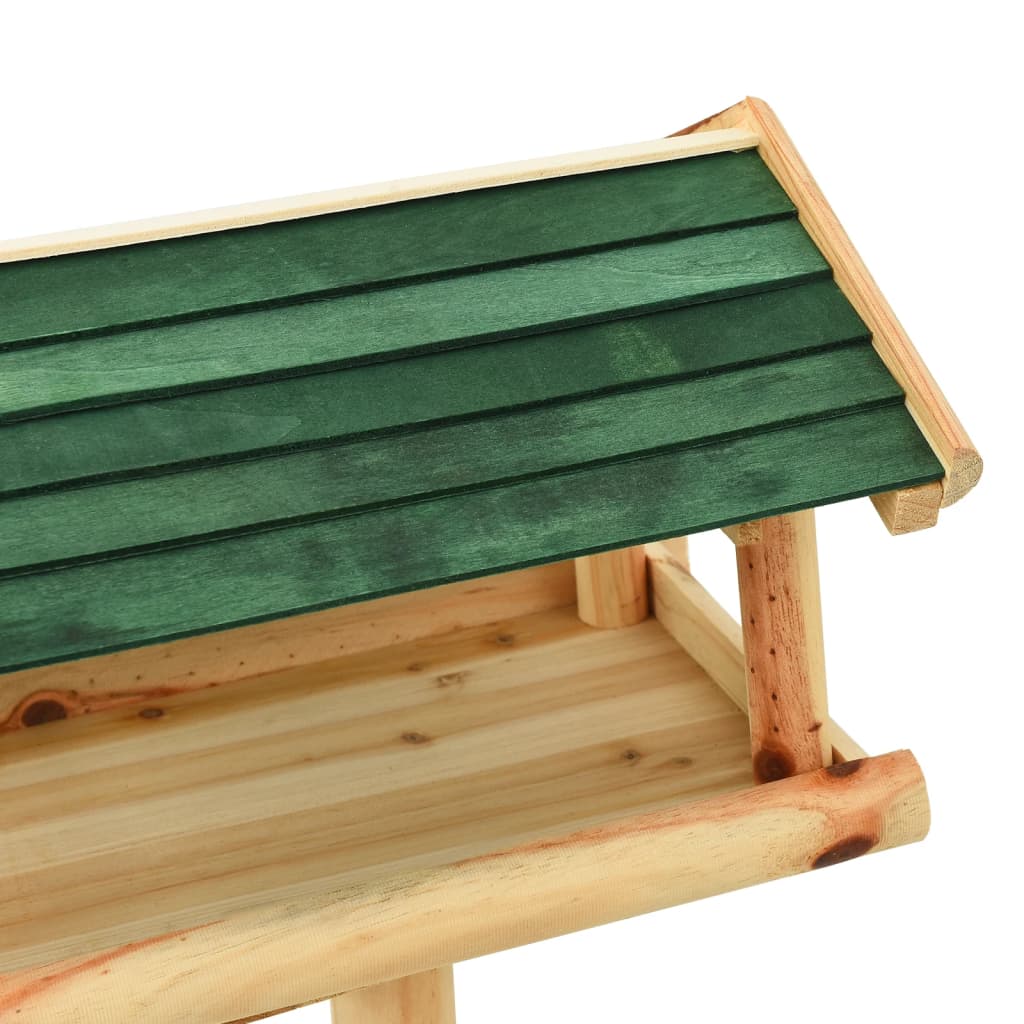 NNEVL Bird Feeder with Stand 37x28x100 cm Solid Fir Wood