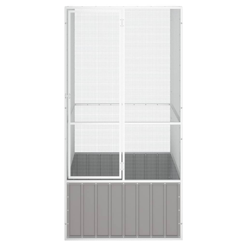 NNEVL Bird Cage Grey 111x107x211.5 cm Galvanised Steel