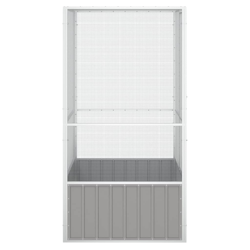 NNEVL Bird Cage Grey 111x107x211.5 cm Galvanised Steel