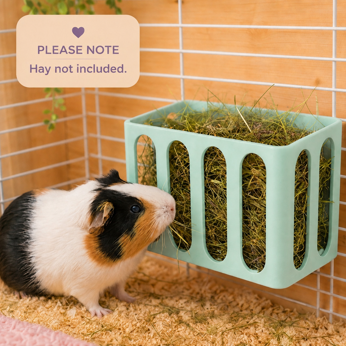 Guinea Pig & Rabbit Hay Rack – Pastel Green | Cage & Wall Mounted | Made in Britain
