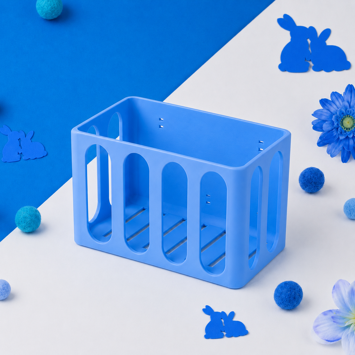Guinea Pig & Rabbit Hay Rack – Sky Blue | Cage & Wall Mounted | Made in Britain