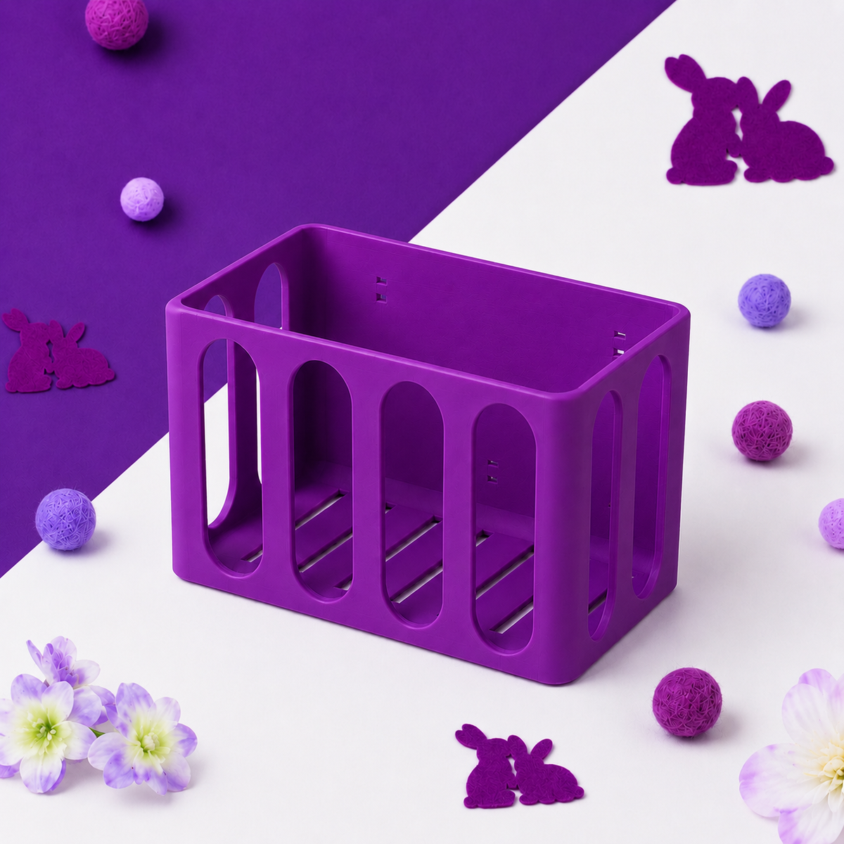 Guinea Pig & Rabbit Hay Rack – Electric Purple | Cage & Wall Mounted | Made in Britain