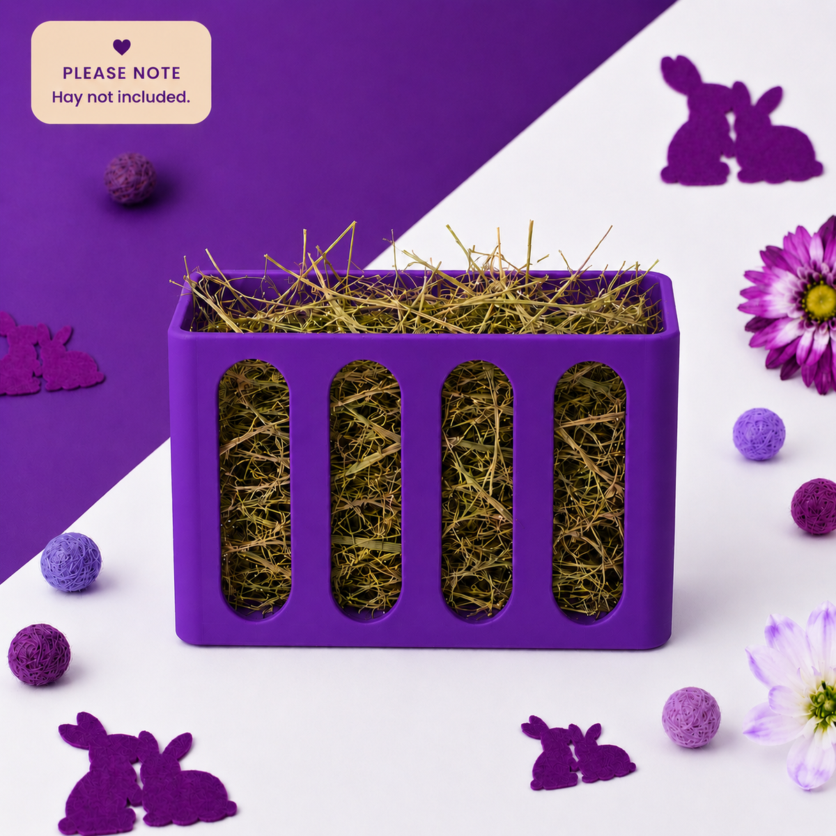 Guinea Pig & Rabbit Hay Rack – Electric Purple | Cage & Wall Mounted | Made in Britain