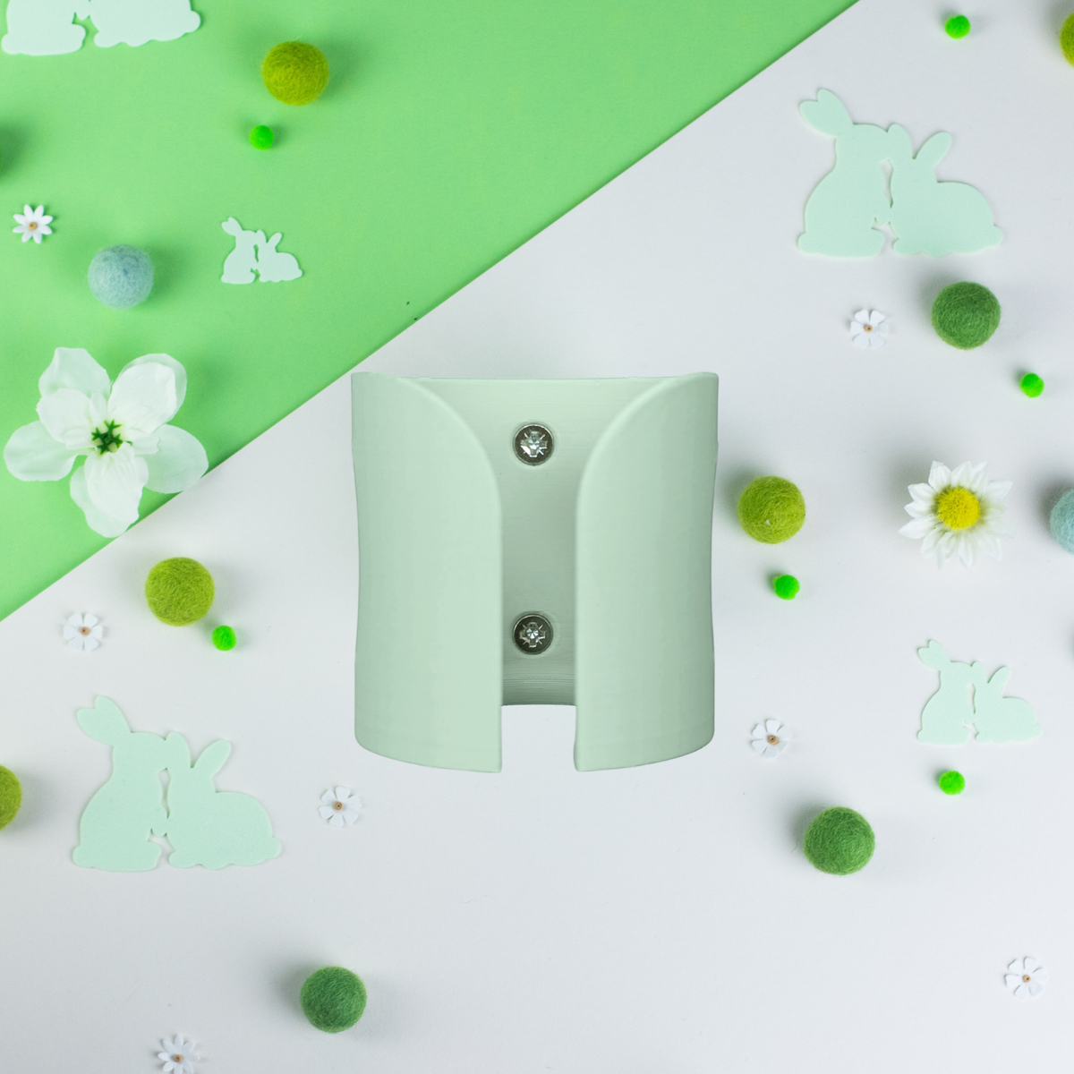 Guinea Pig Bottle Holder Duo Pack – Pastel Green | 2x No-Wire | Made in Britain