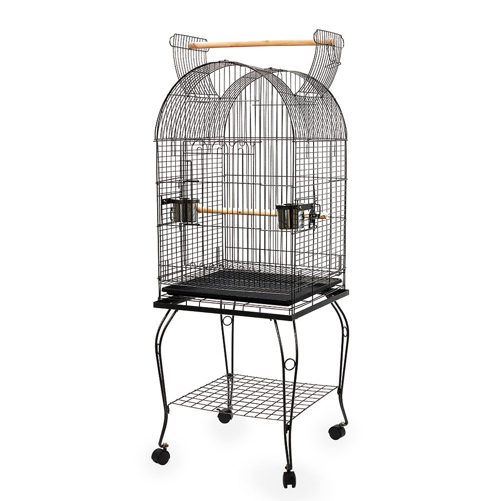 NNEDSZ Large Bird Cage with Perch - Black