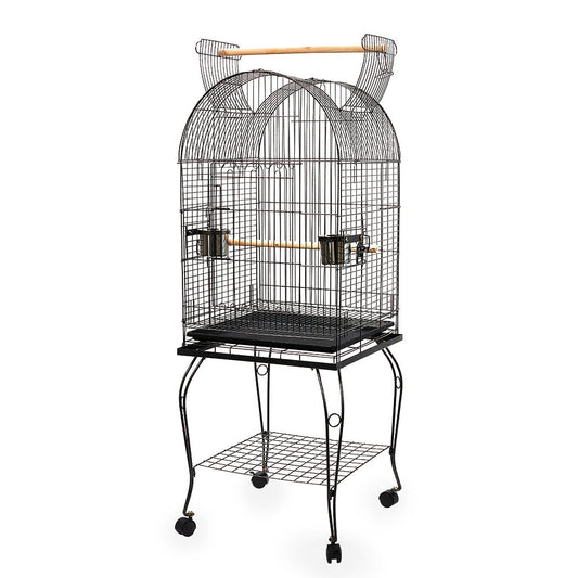 NNEDSZ Large Bird Cage with Perch - Black