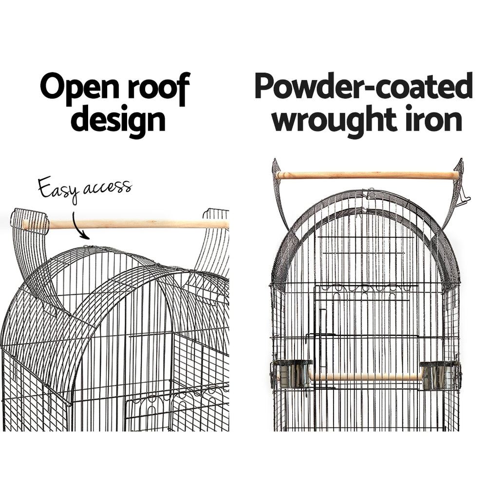 NNEDSZ Large Bird Cage with Perch - Black