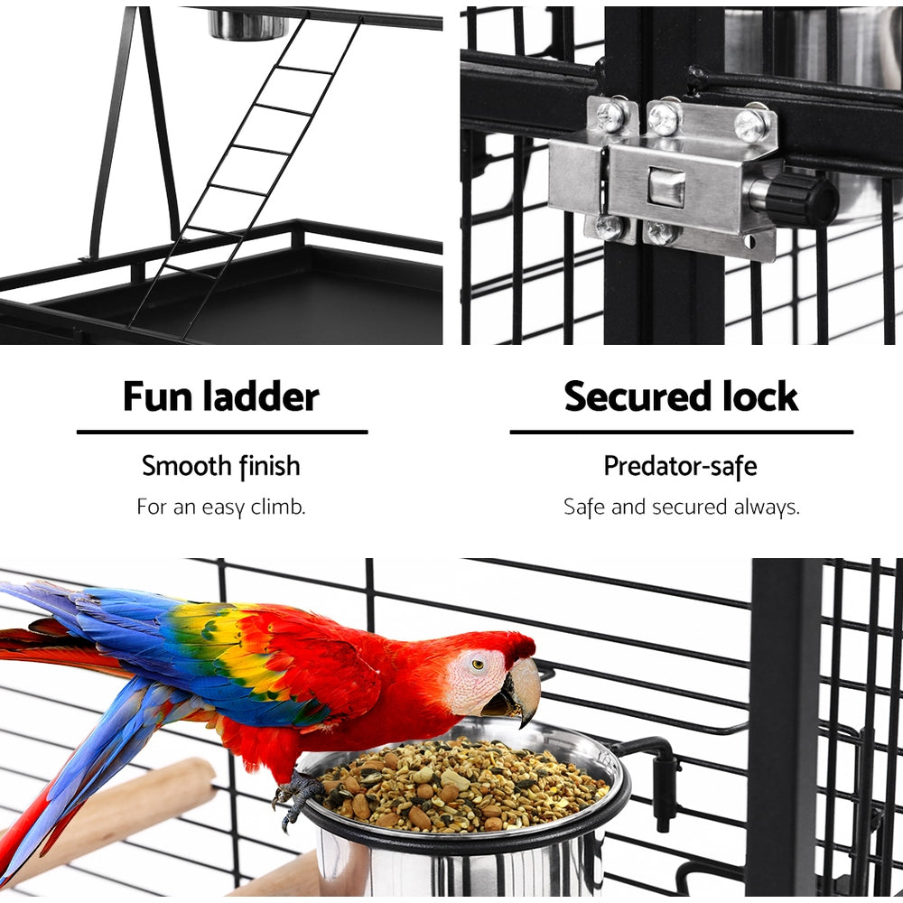 NNEDSZ Bird Cage Pet Cages Aviary 173CM Large Travel Stand Budgie Parrot Toys