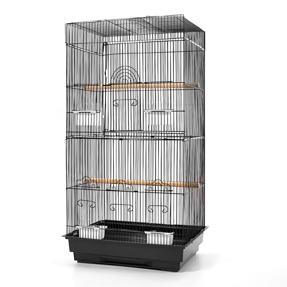 NNEDSZ Medium Bird Cage with Perch - Black