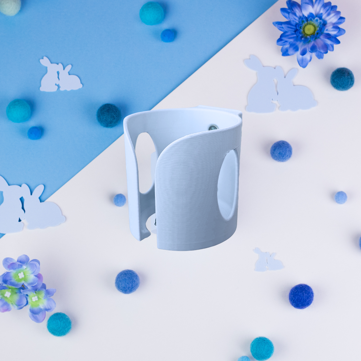 Guinea Pig Bottle Holder Duo Pack – Pastel Blue | 2x No-Wire | Made in Britain