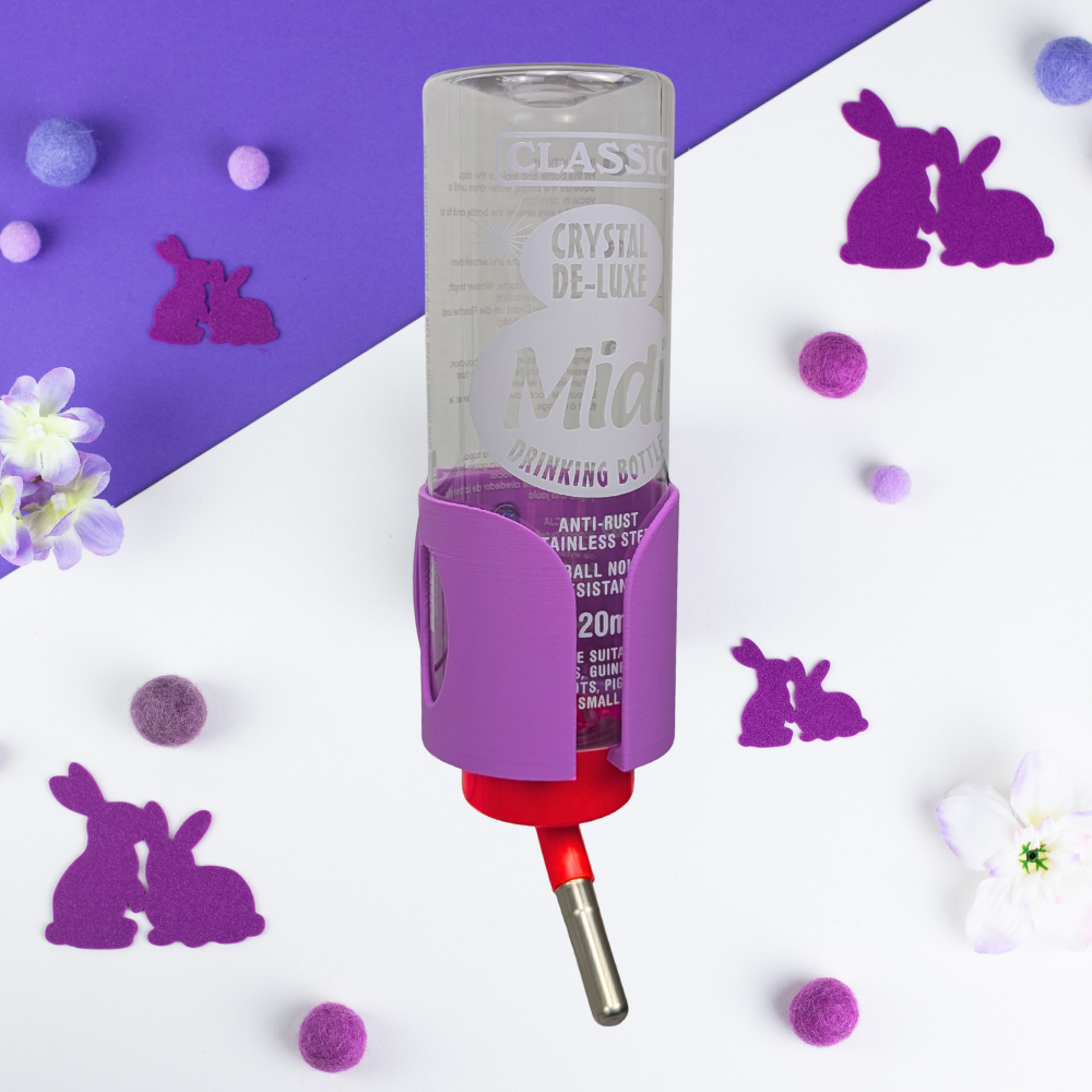 Guinea Pig Bottle Holder Duo Pack – Electric Purple | 2x No-Wire | Made in Britain