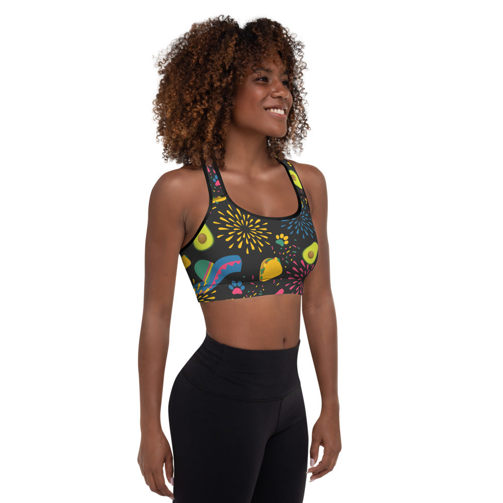 Taco Pawty Padded Sports Bra