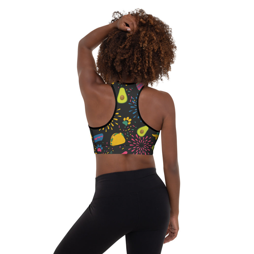 Taco Pawty Padded Sports Bra