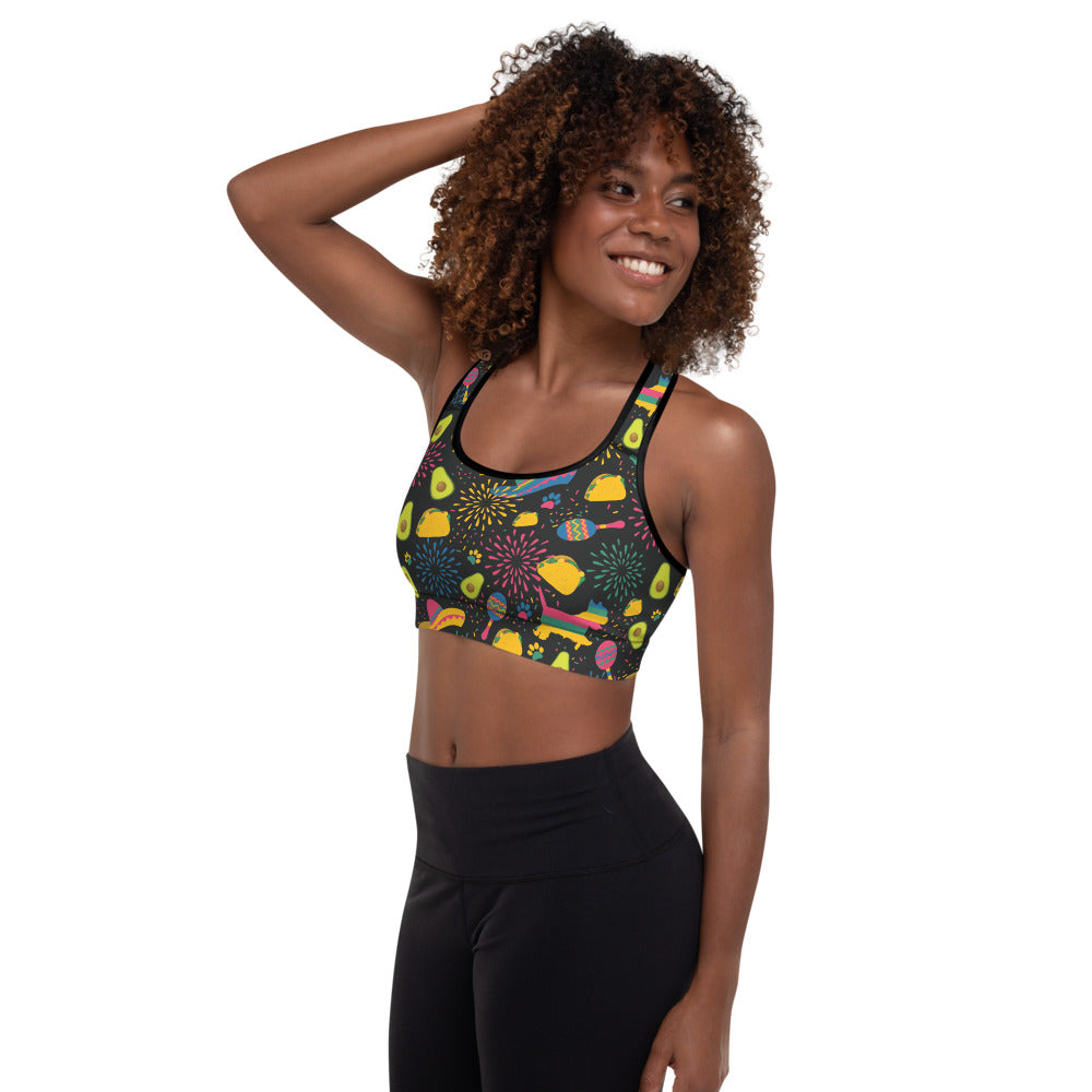 Taco Pawty Padded Sports Bra